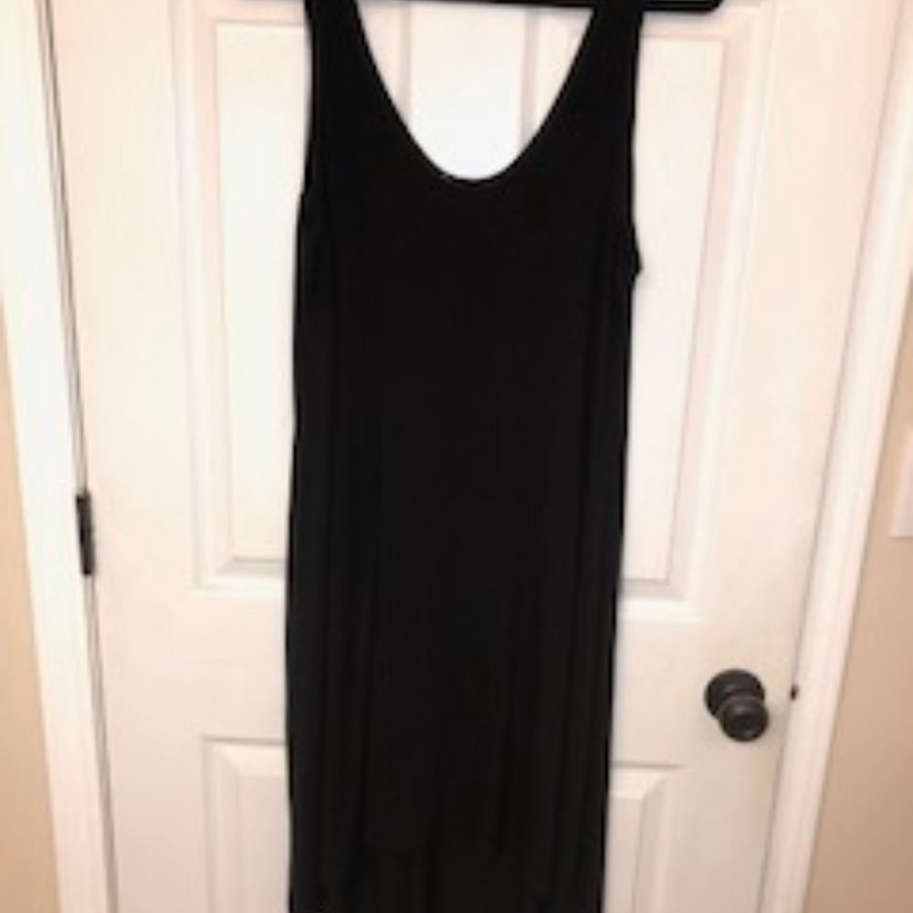 Allison Joy black hi-low dress Large